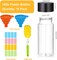 16 Pcs Clear Plastic Bottles Empty Sensory Bottles with Caps (Black Lid)